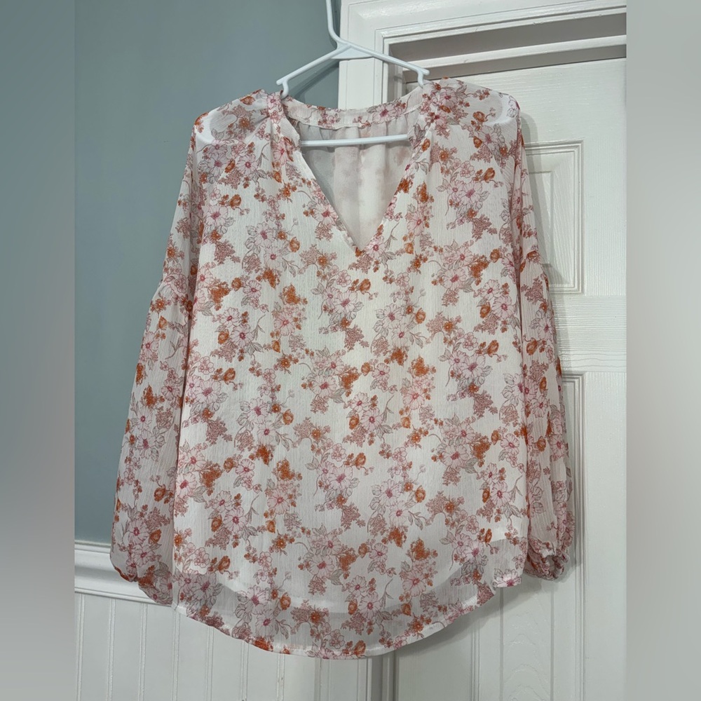 Floral V-Neck Blouse